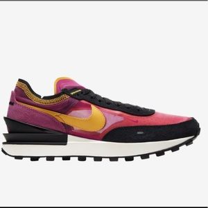 Nike Waffle One Suede and Leathered Mesh Sneakers Size:7